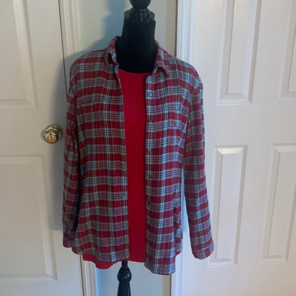 Women’s Woolrich Red Plaid Shirt Set- Size XL